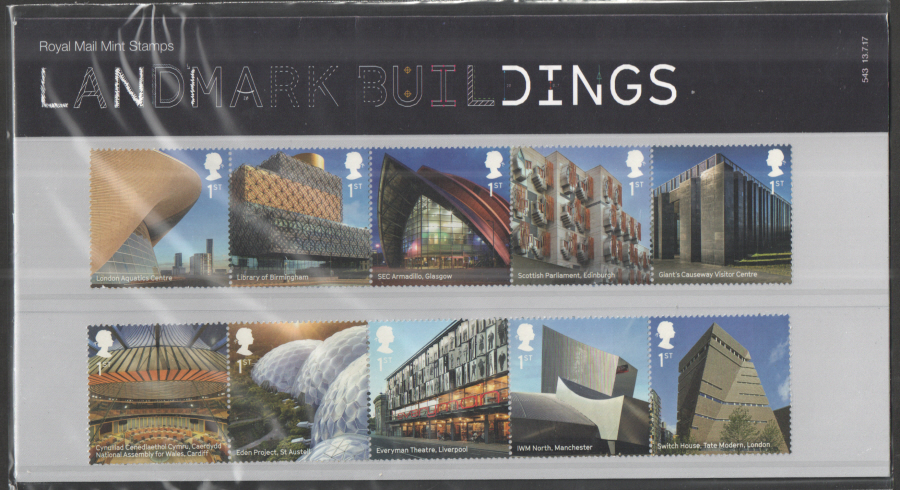 (image for) 2017 Landmark Buildings Royal Mail Presentation Pack 543